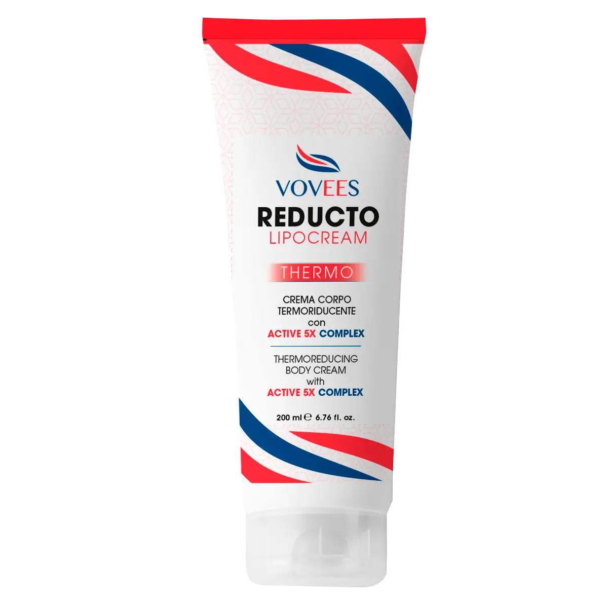 VOVEES LipoCream crema corpo, packshot su sfondo trasparente